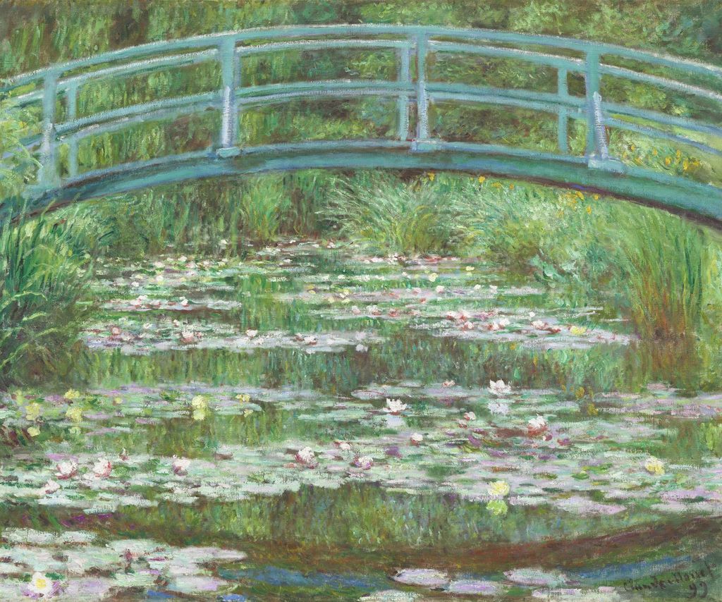 Plakat 60x50cm Die Japanische Fußbrücke, Monet Vintage