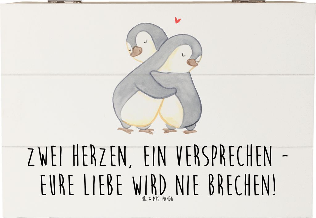 Mr. & Mrs. Panda Box Standesamtliche Trauung Versprechen 22 x 15 cm - Weiß - Geschenk, unvergesslicher Moment, Heirat, Geschenke, Aufbewahrungstru...