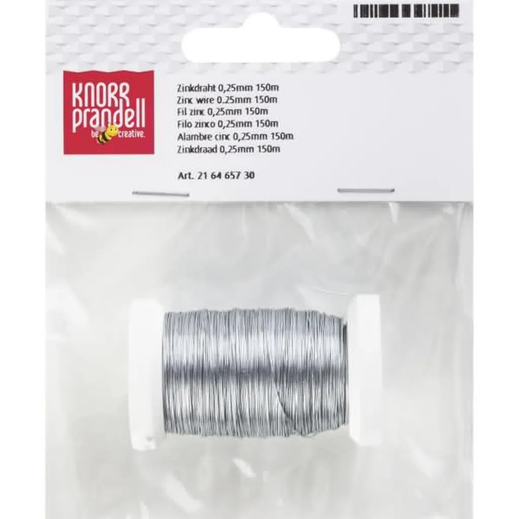 Fil de zinc extra fin 0,25 mm souple et résistant bobine de 150 mètres
