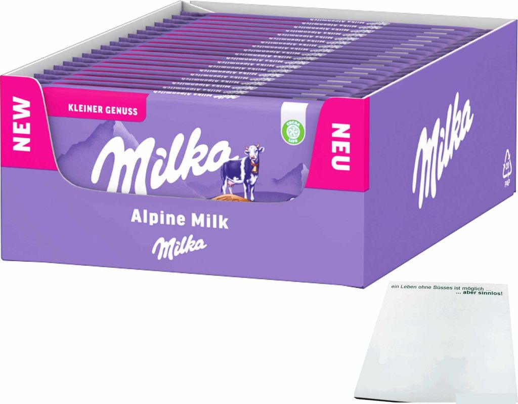 Milka Alpenmilchschokolade (19x45g) Tafel VPE + usy block Produktbild 