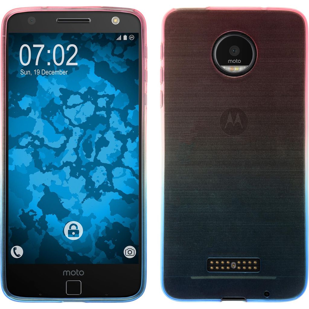 PhoneNatic Case kompatibel mit Lenovo Moto Z - Design:06 Silikon Hülle Ombrè + 2 Schutzfolien