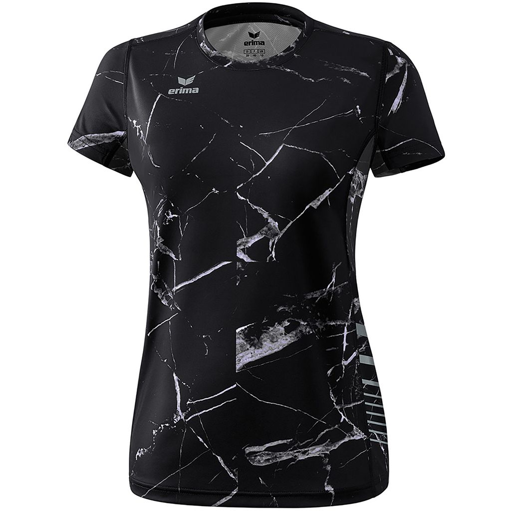 Erima Running Race Line 2.0 Running T-Shirt Laufshirt Damen schwarz marmor Gr 34