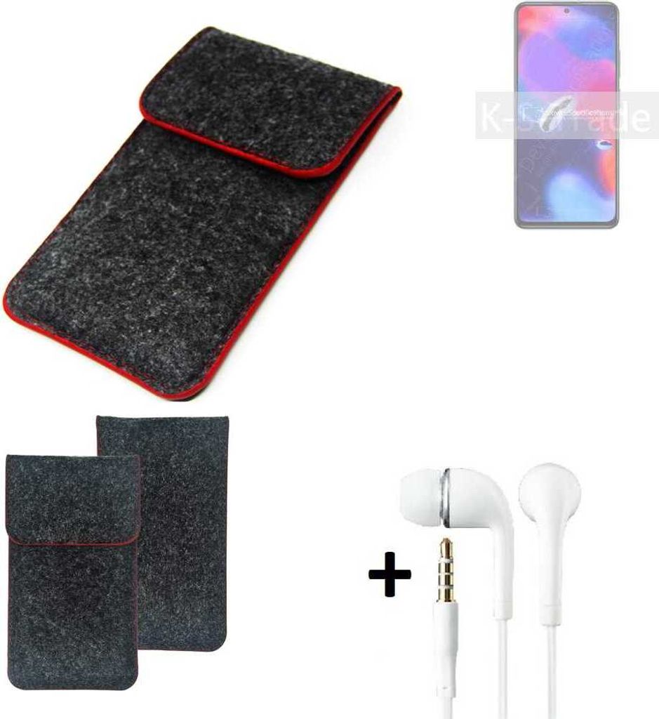 K-S-Trade Handy Schutz Hülle kompatibel mit Xiaomi Redmi Note 11 Pro+ India Schutzhülle Handyhülle Filztasche Pouch Tasche Case Sleeve Filzhülle
