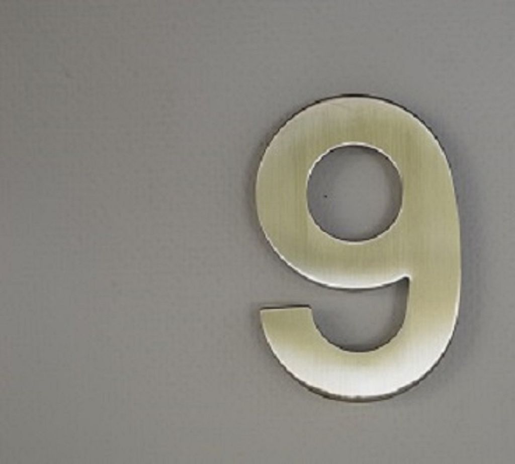 Bella Casa Edelstahl Hausnummer "9"