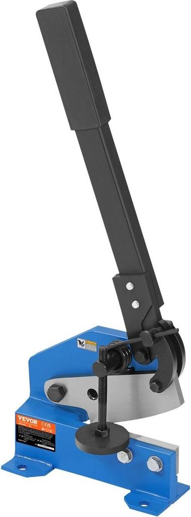 5" Manual Hand Plate Shear for Metal Sheet Processing, HS-5 Benchtop Cutter with Q235 Material, for Crafts Thick Steel Crafting, Heavy Duty Roll Pr...