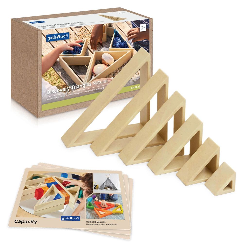 Guidecraft Lernspielzeug Discovery Triangles - Natural Karton