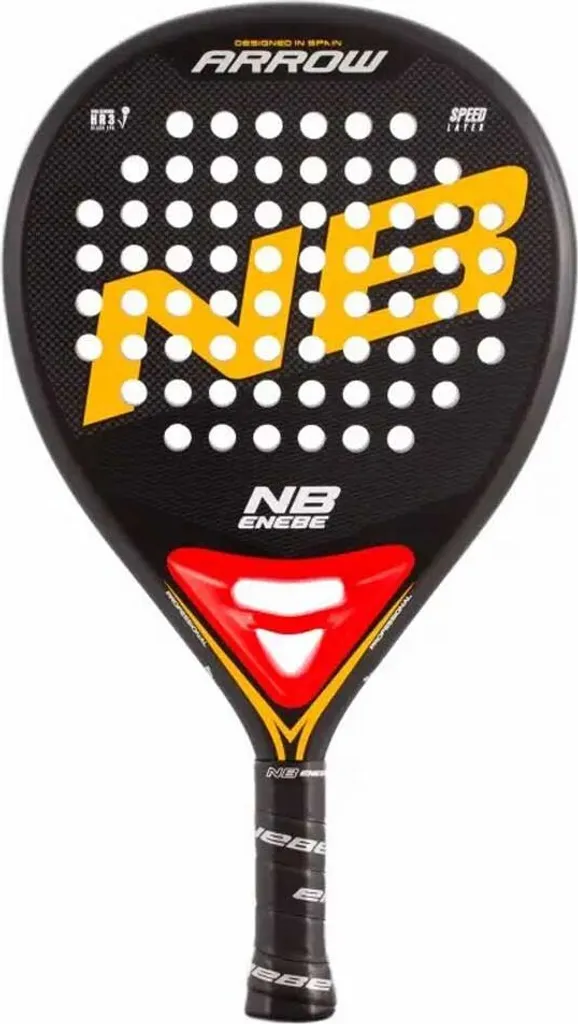 Raquette Padel Enebe Arrow Noir avec Gomme EVA Soft pour Grand Confort