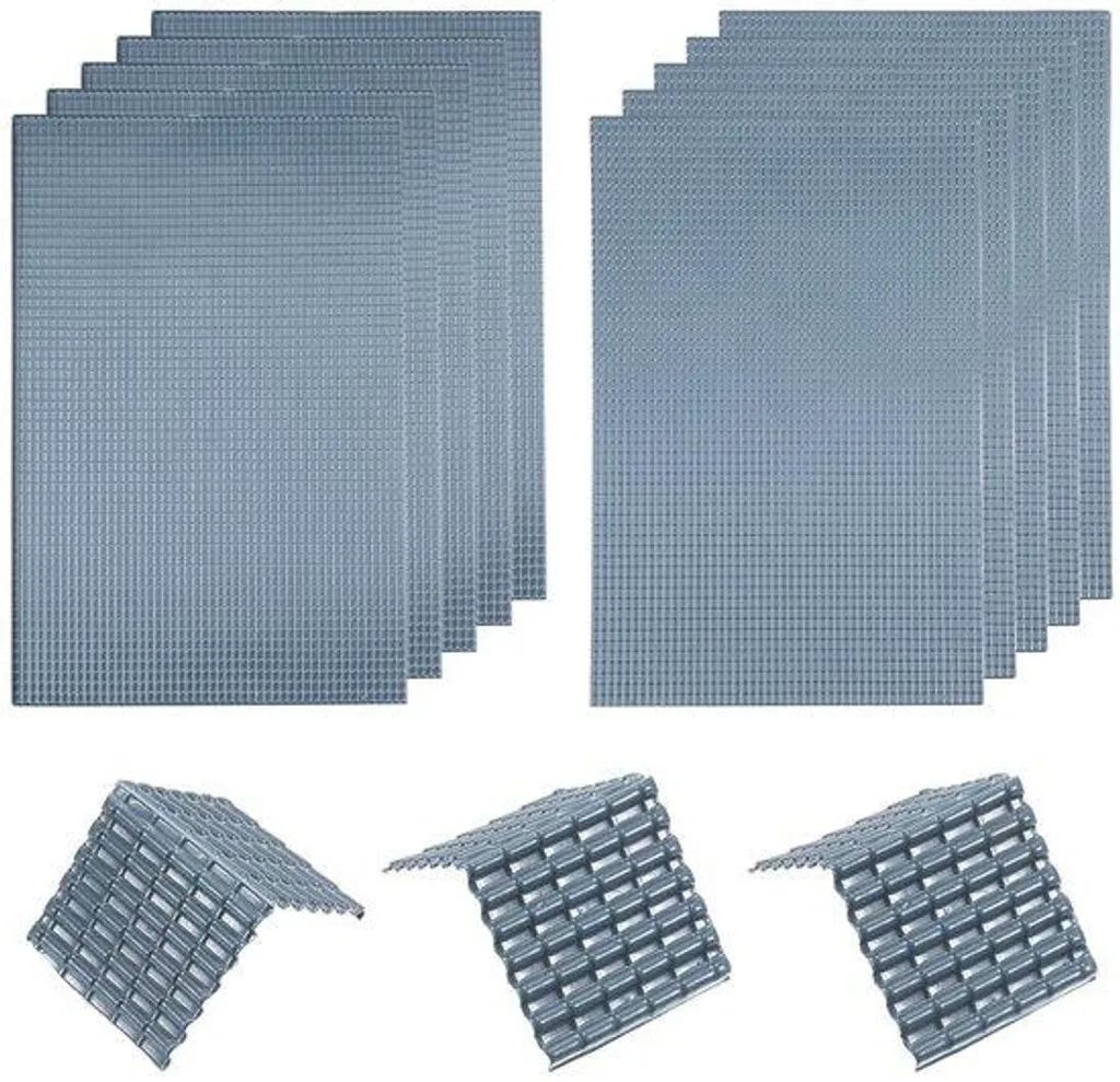 Kit de tuiles miniatures gris foncé échelle 1:50 pour toit de maquette