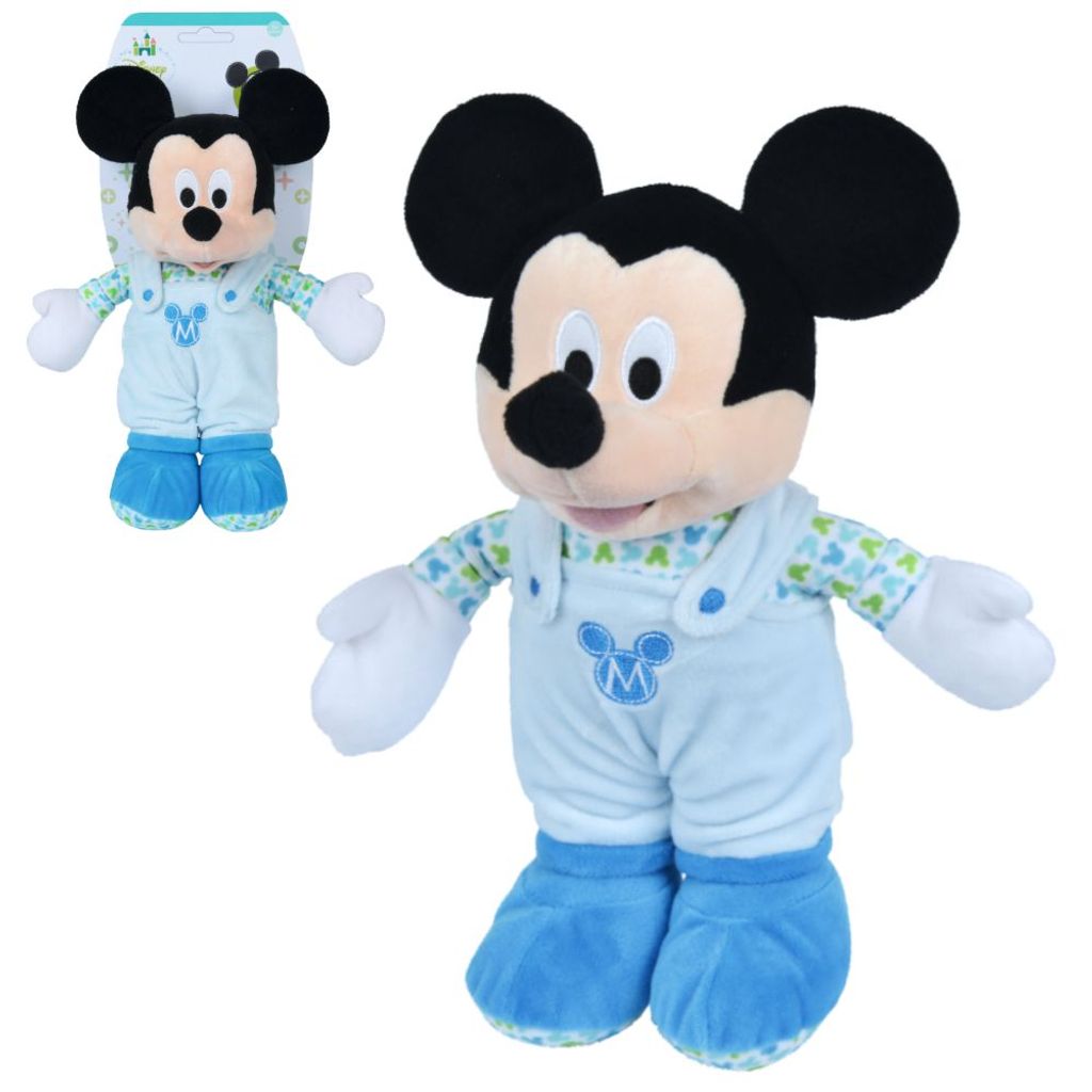 Disney Mickey/ Minnie Maus Kinderrassel Babyrassel Plüschtier Stofftier Beißring 