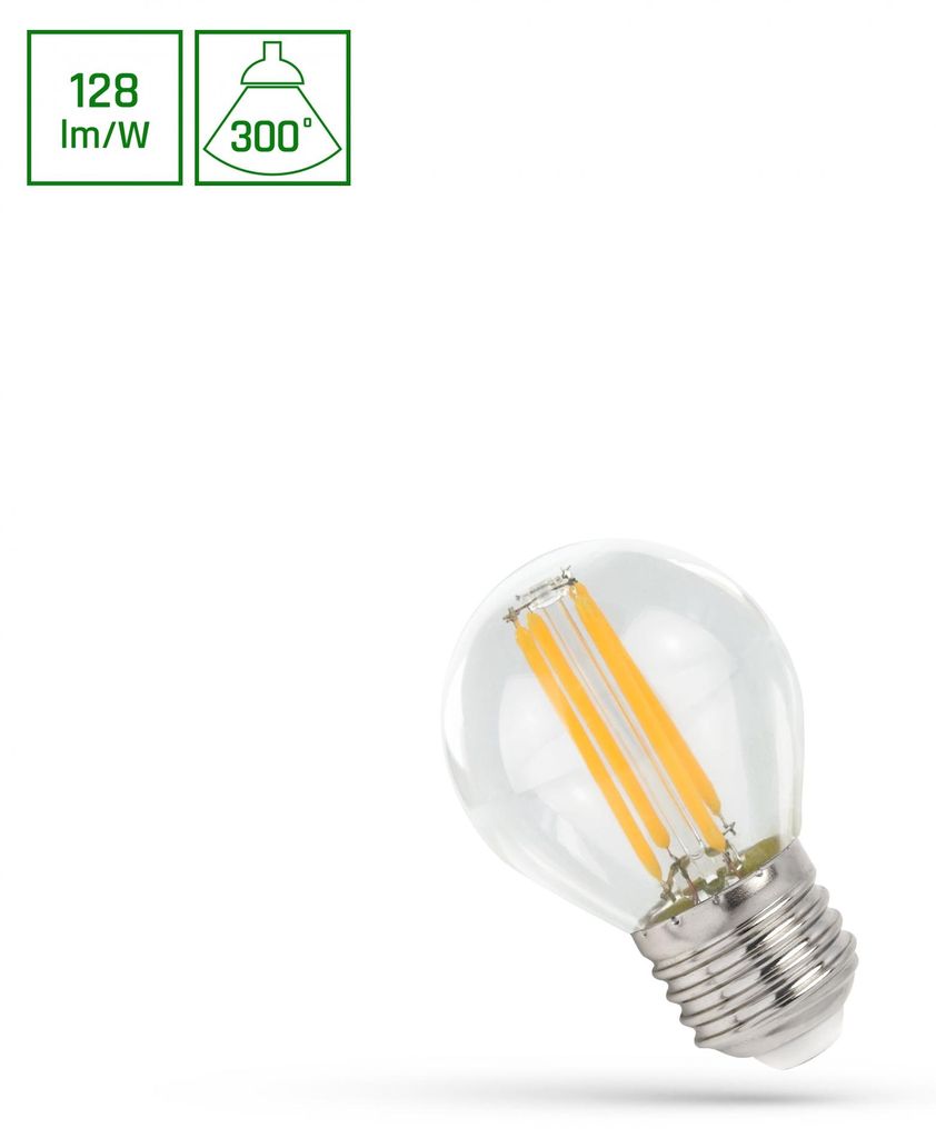 Spectrum E27 LED-lamp P45, 5,5W, 700lm, 4000K, traal wit Productafbeelding 