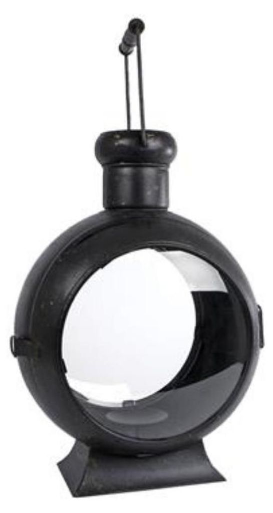 Keine Feuerlaterne Berend antikschwarzes Glasmetall
