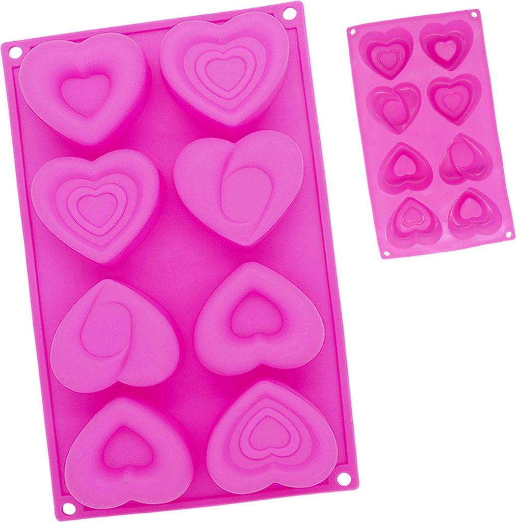 Cuori in silicone per muffin, vari disegni, 30 x 17,5 x 3,3 Immagine del prodotto 