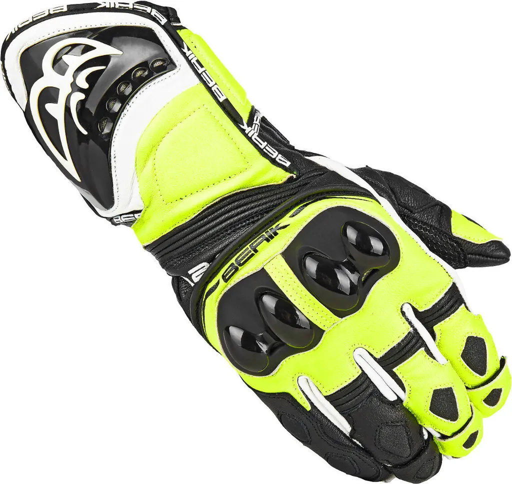 Gants moto sportifs Berik Spa en cuir - Équipement pilote sécurité XS