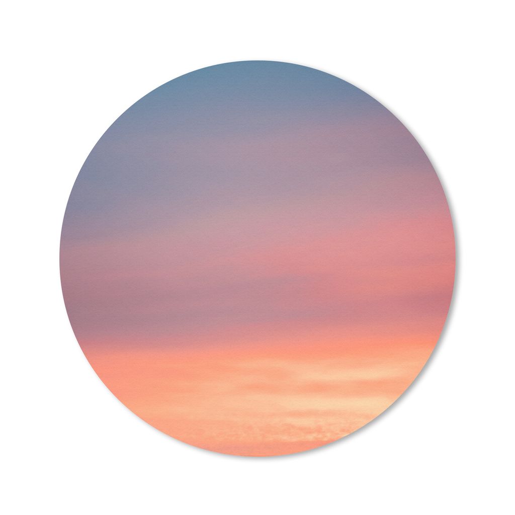MuchoWow Mauspad Mousepad Sonne - Himmel - Wolken - Rosa 30x30 cm - Mousepads - Maus Mat - Pad - Mausunterlage - Tischunterlage - Schreibtischmatten