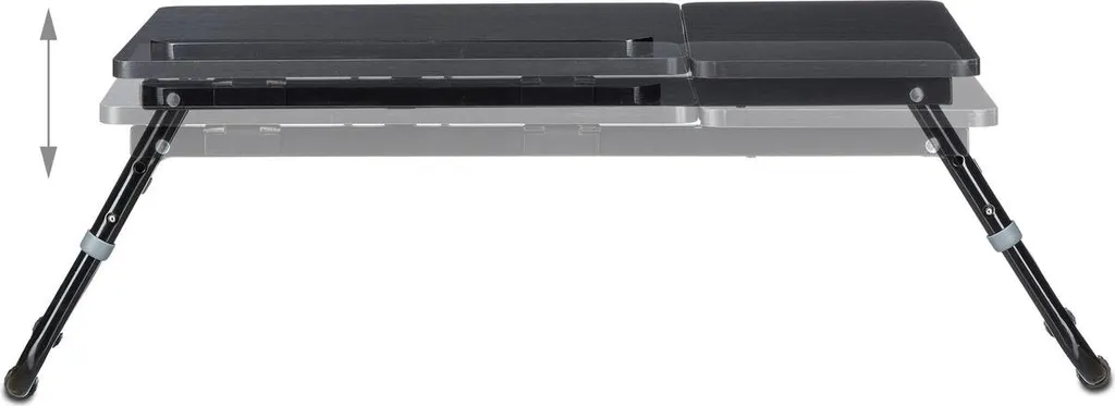 Tablette de lit noire pour ordinateur portable avec surface antidérapante - 4