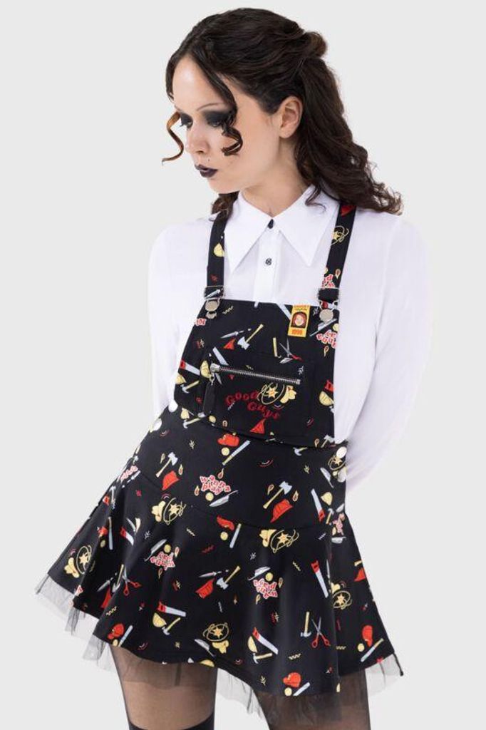 Killstar Kurzes Kleid Damen Chucky - Die Mörderpuppe - It's Time To Play Pinafore multicolor XS
