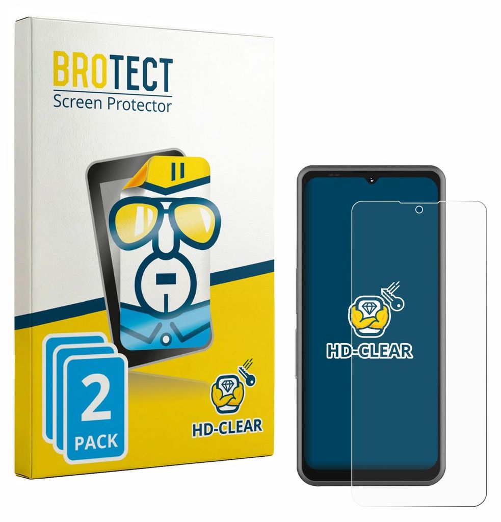2x Für Sonim XP Pro E Schutzfolie BROTECT Displayschutz Display Schutz Folie Klar Transparent