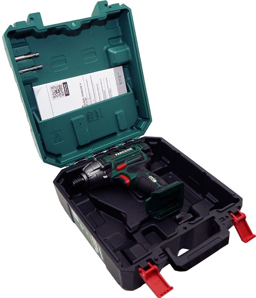 Outil Sans Fil 20V Parkside Visseuse à Chocs Sans Fil PDSSA 20-Li A1 - Couple Max 180Nm - Sans Batterie Ni Chargeur (coffret Inclus) Visseuse A Chocs Parkside