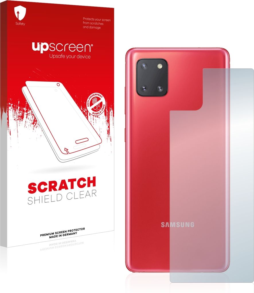upscreen Schutzfolie für Samsung Galaxy Note 10 Lite (Rückseite) Kratzschutz Anti-Fingerprint Klar