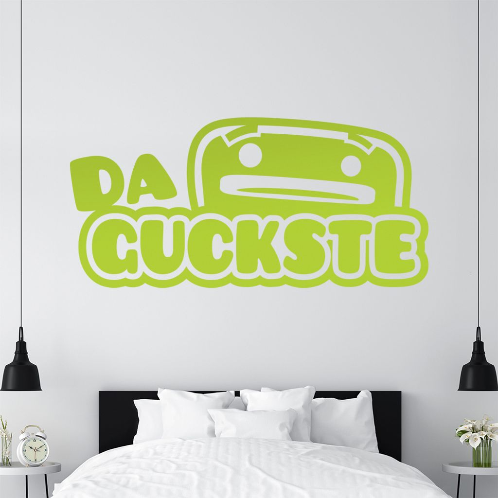 KIWISTAR Da guckste - Angeber Beweis Erfolg Erfahung Wissen Wandtattoo in 6 Größen - Wandaufkleber Wall Sticker - Dekoration, Küche, Wohnzimmer,...