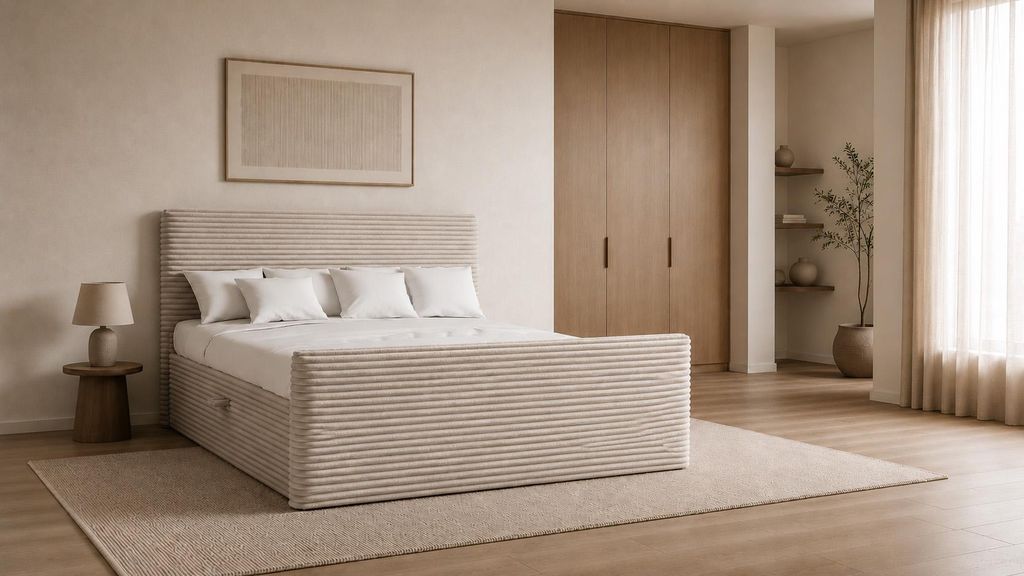 Boxspringbett mit bettkasten und topper 140x200 TRENTO Image du produit 
