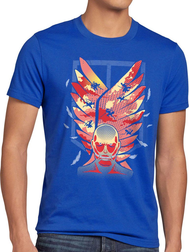 style3 Attack Wings Herren T-Shirt Aufklärungstruppe AoT