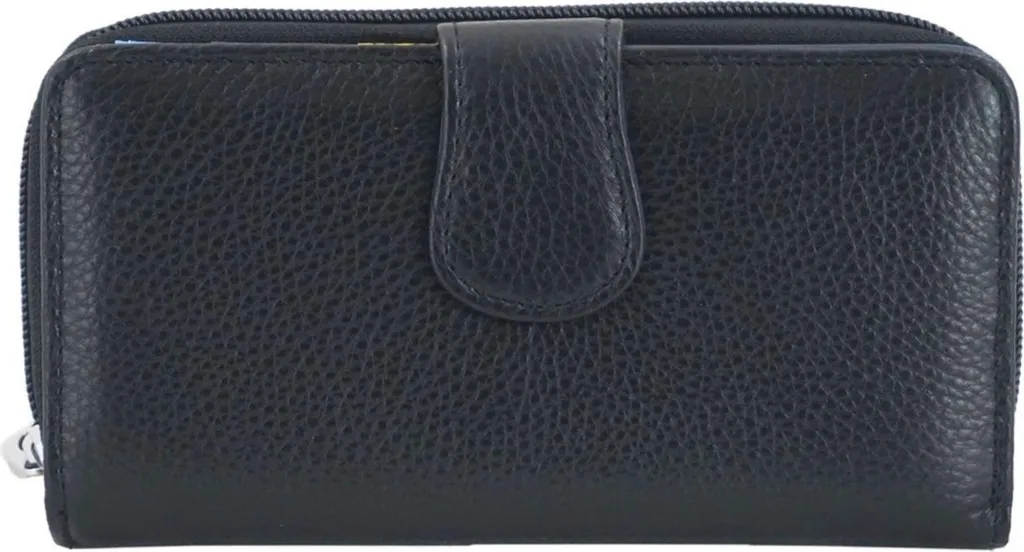 Grand portefeuille en cuir souple Barberini's D1161 noir classique