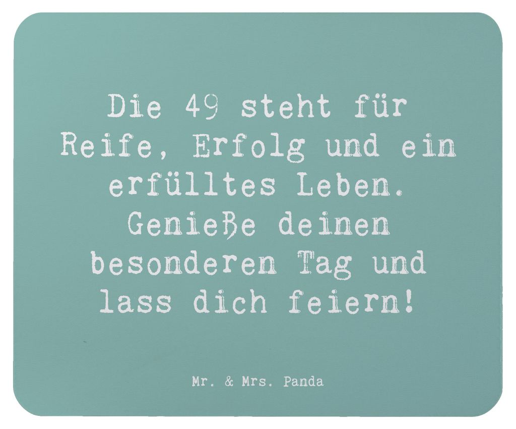 Mr. & Mrs. Panda Mouse Pad Spruch 49. Geburtstag - Meeresbrise - Geschenk, feiern, notebook mauspad, Mousepad, Erfolg, Happy Birthday, Freude schen...