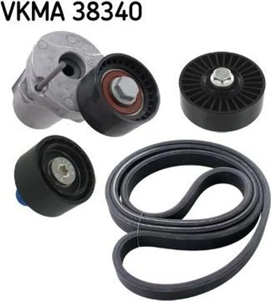 Kit courroie accessoire SKF VKMA 38340 compatible BMW Série 1 et 3