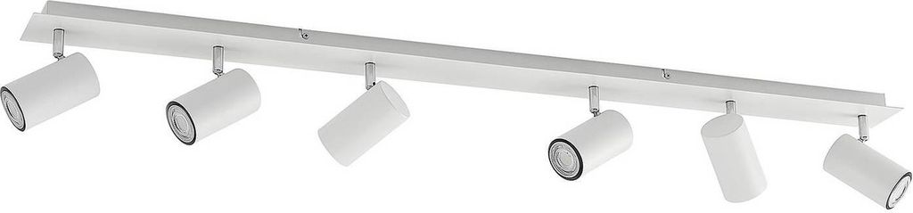 Lindby Deckenstrahler Joffrey, 116 cm, weiß, 6-flg., GU10