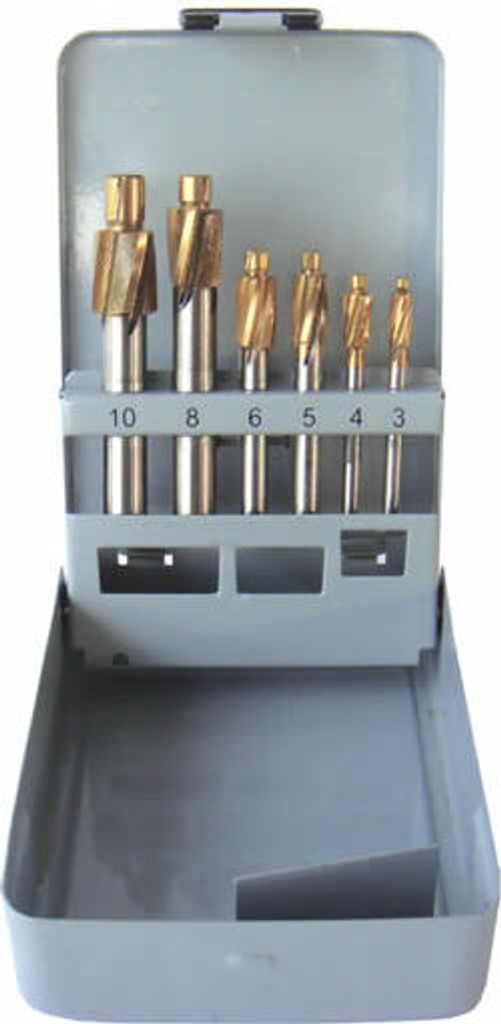PAULIMOT Flachsenker-Set 6-tlg. titanbeschichtet nach SN 213.183
