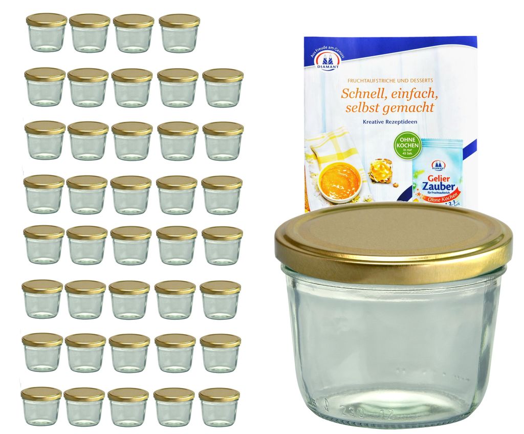 sada 40 kelímků 230 ml se zlatým víčkem včetně brožury s Obrázek produktu 