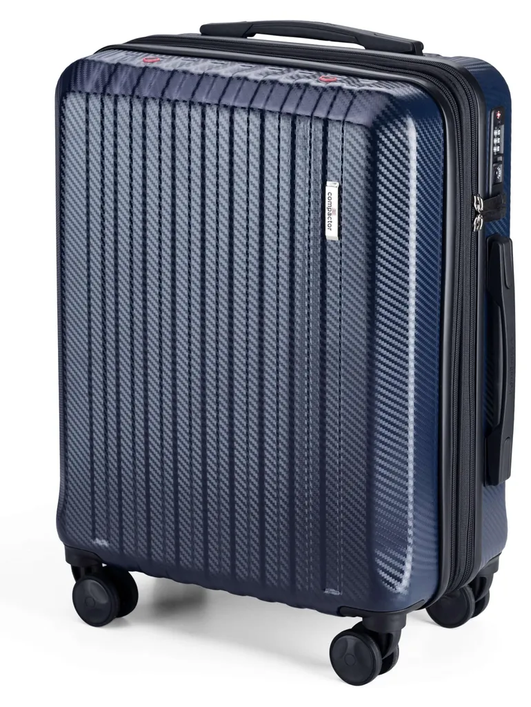 Valise Cabine pour Avion 40x20x55 cm Compactor Bleu - Spéciale Petit Format