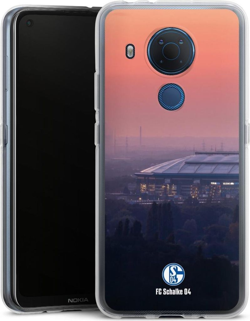DeinDesign Handyhülle für Nokia 5.4 Silikon Hülle Case Smartphone Schutzhülle FC Schalke 04 Offizielles Lizenzprodukt Stadion