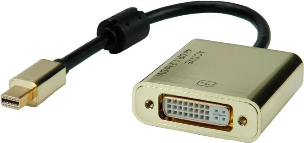 Roline Gold Mini DP a DVI 4K Attivo | Adattatore Video Premium v1.2