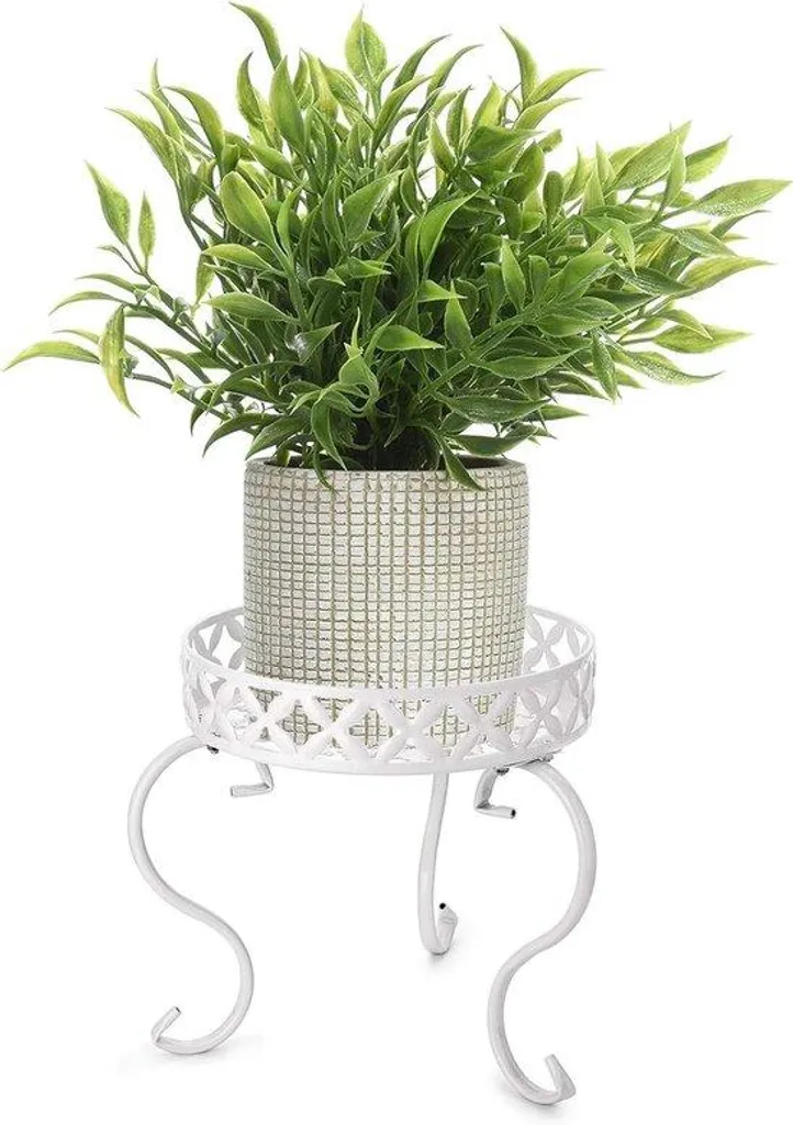 Support de Plantes en Métal Blanc - Porte-Pot de Fleurs Design Intérieur - 4
