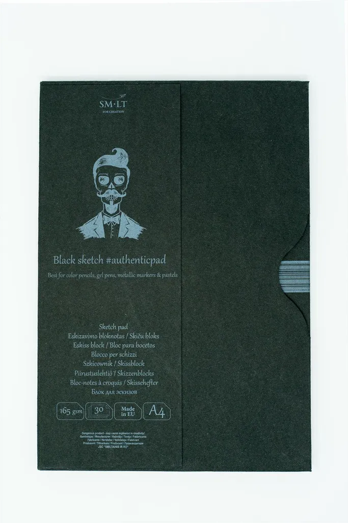 Papier noir A4 165g pour dessin technique et croquis SMLT 30 feuilles