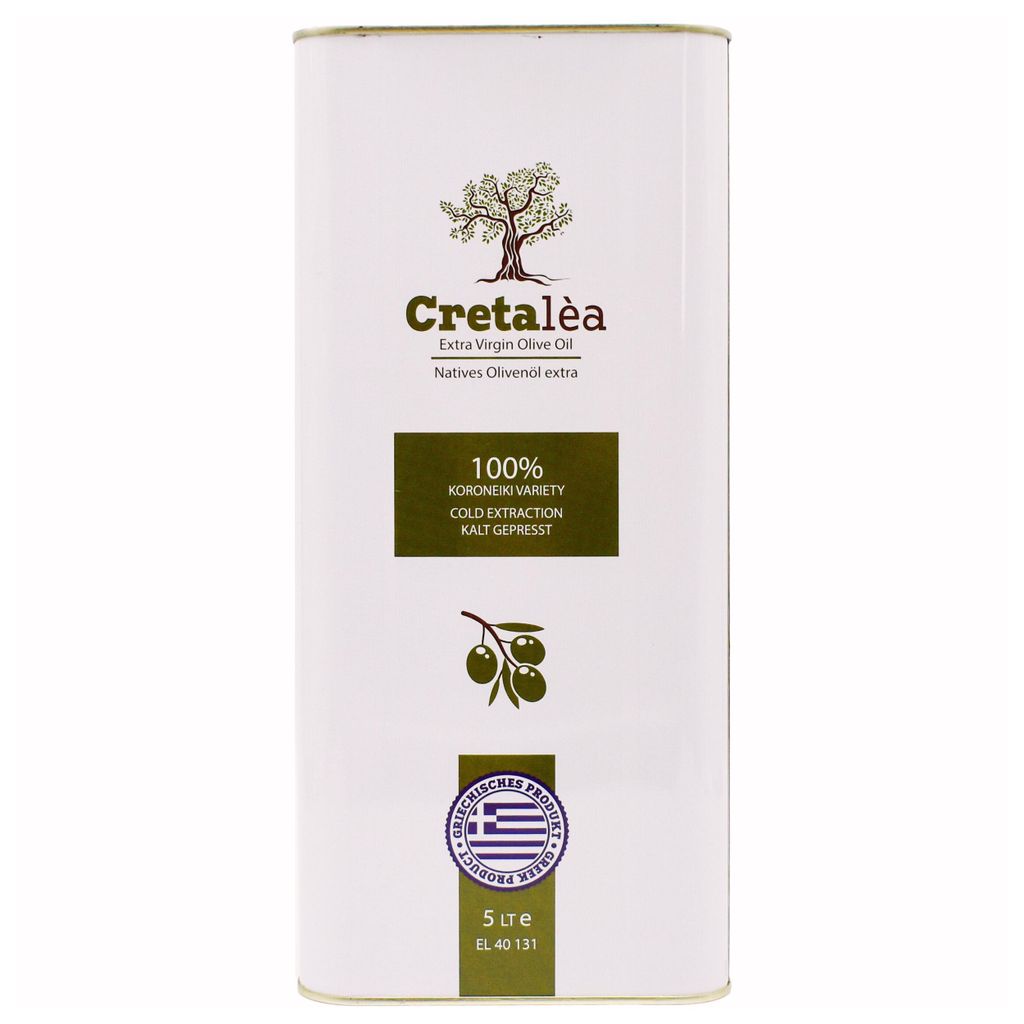 Cretalèa Olivenöl Extra Nativ 5 Liter – Koroneiki, kaltgepresst, griechisches Premium Öl aus Kreta, Griechenland