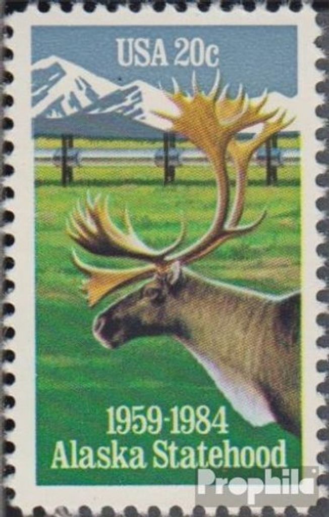 Briefmarken USA 1984 Mi 1670 (kompl.Ausg.) postfrisch Staat Alaska