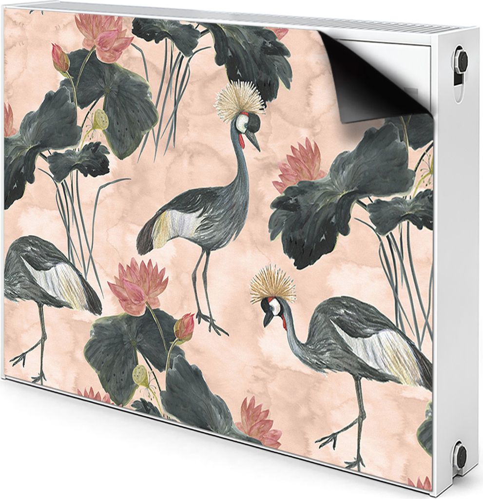 Magnet Heizkörper Heizkörper-Abdeckung Heizkörperabdeckung 110x60 cm - Chinesische Kräne