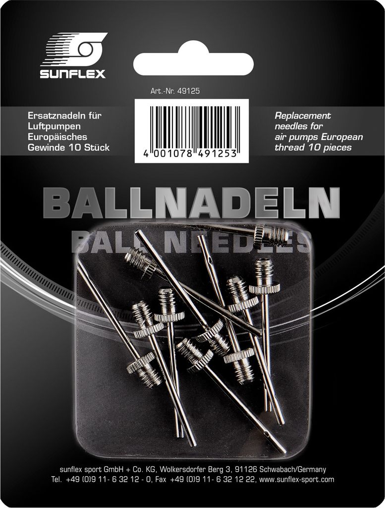 Sunflex Ersatznadeln Ballpumpe | Ball aufpumpen Pumpe Luftpumpe
