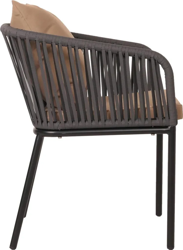 Chaises de jardin résistantes aux intempéries en corde Rope anthracite