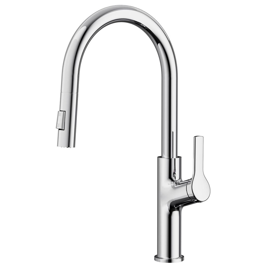 CECIPA max Chrom Wasserhahn Küche Ausziehbar, Zinklegierung Küchenarmatur mit Brause Zwei Wasserstrahlarten, Hochdruck Armatur Küche,360° Schwe...