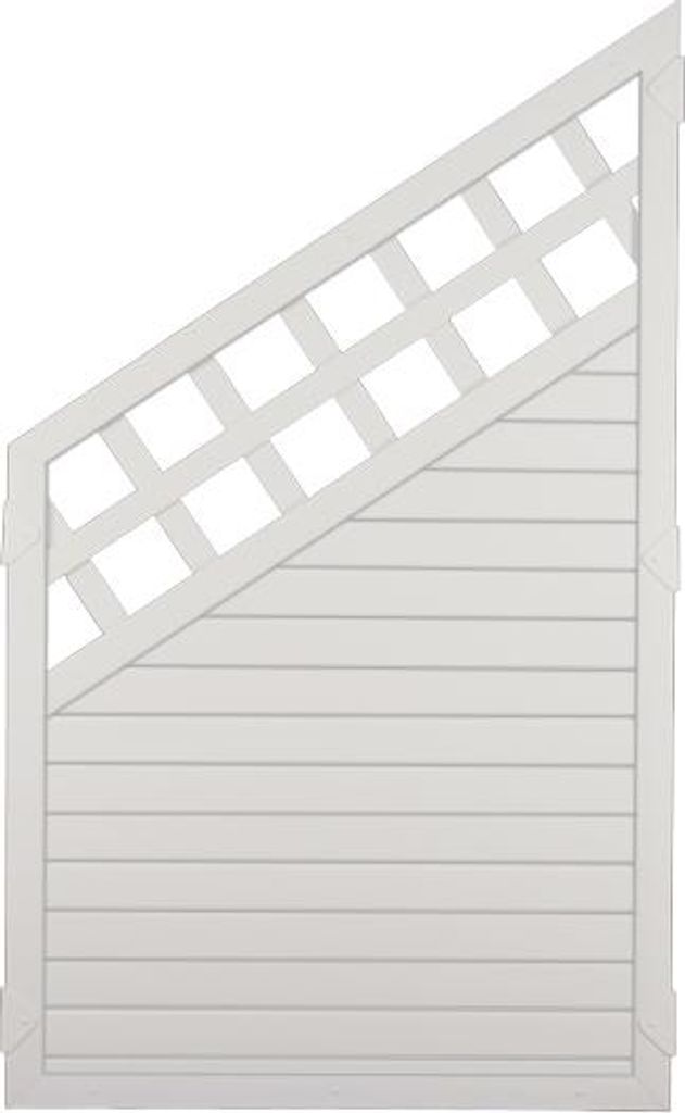 T&J LIGHTLINE Kunststoff Zaun Ranki Ecke links 900 x 1500/900 mm, weiß