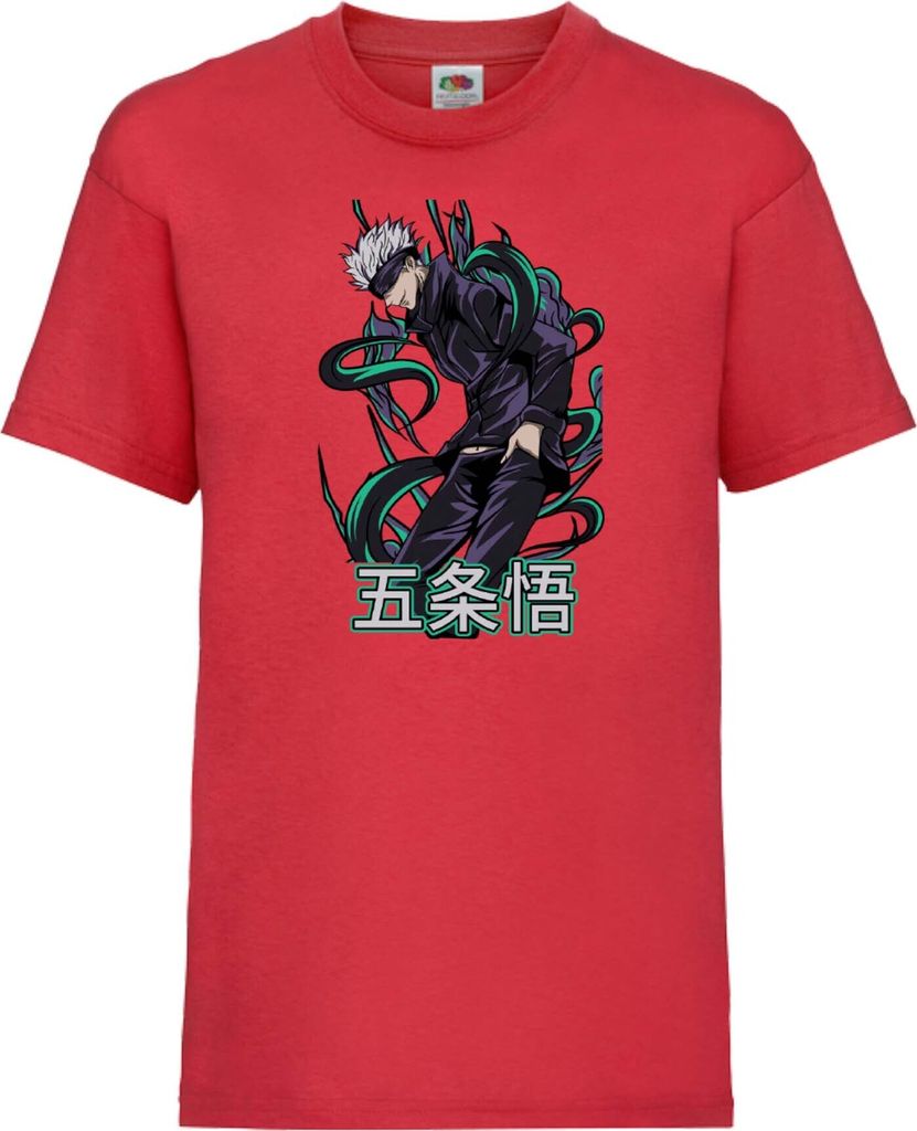 Kinder T-Shirt Jujutsu Kaisen, 3-4 Jahr - 104 / Rot