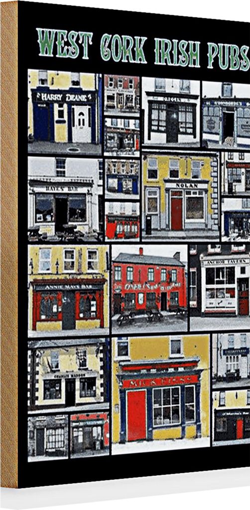 Holzschild 20x30cm West Cork irish pubs