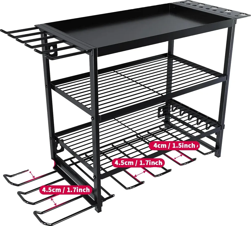 Organisateur d'atelier mural pour ranger outils et chargeur batterie