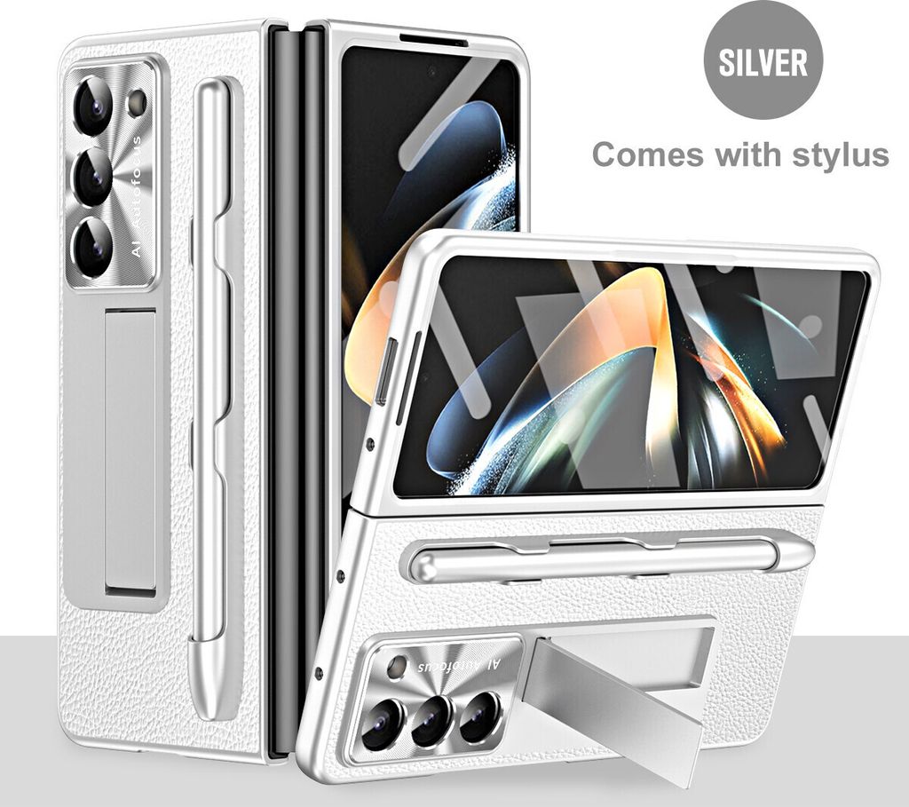 Hülle für Samsung Galaxy Z Fold 6 Litschi Hart PC Produktbild 