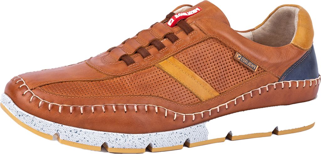 Pikolinos Herren Slipper Sneaker Halbschuh Leder Fuencarral M4U-6046C1, Größe:43 EU, Farbe:Braun