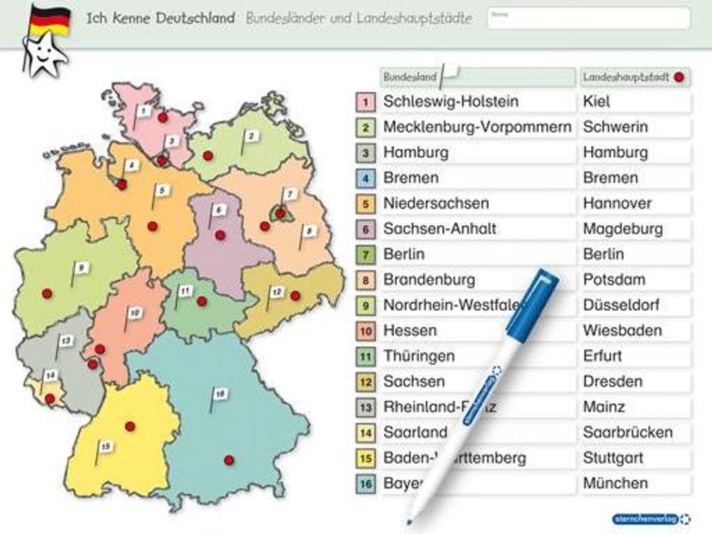 Ich kenne Deutschland - Bundesländer und Landeshauptstädte